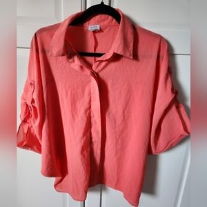 SUZY SHIER Coral Blouse shirt spring Size M